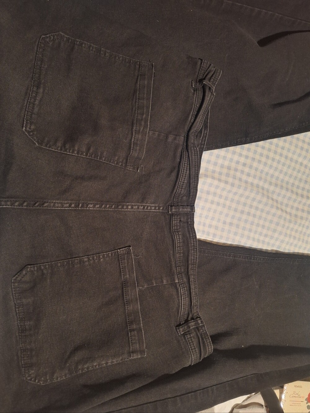 Oat Sizd 22W Black Women’s Jeans with Raw Hem - Picture 3 of 4